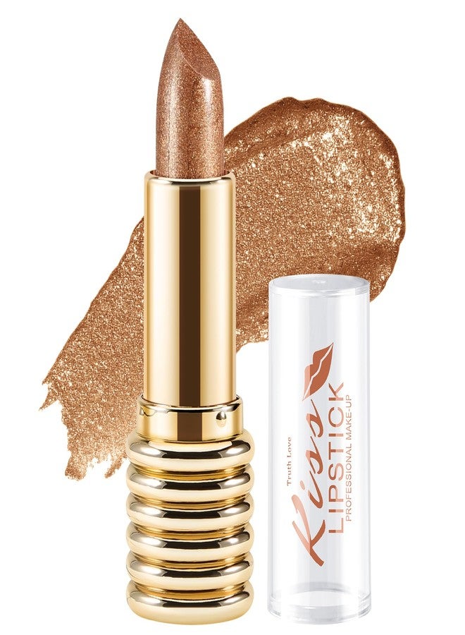 Boobeen Glitter Lipstick for Women Metallic Lip Stick Sparkling Shine Lip Makeup, Bold Smooth Lip Color High Pigment Long Lasting, Creamy Lipstick Full Coverage - Image 1