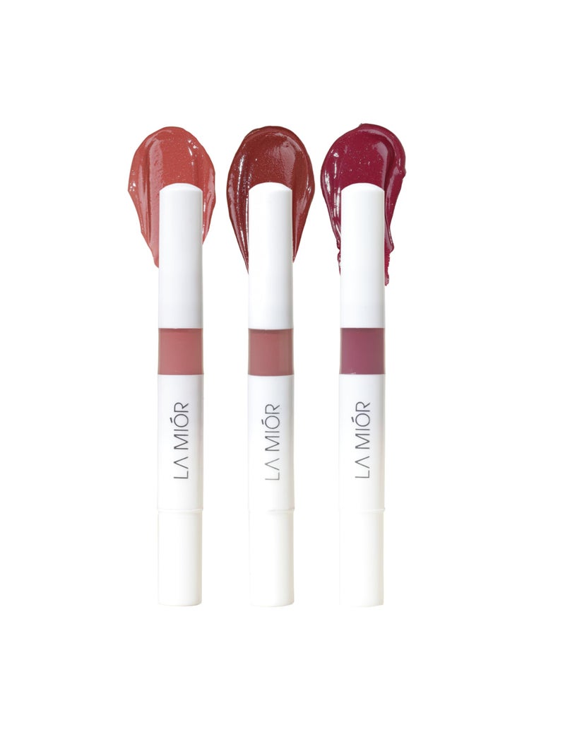 LAMIOR Peptide Glaze Lip Balm Combo Pack of 3 - Cinnamon Sugar| 3-in-1 Formula for Glossy Shine, Healing, and Nourishment | Pillowy-Soft Lips | Nourishes Dry Skin | Real Reviews, Juicy Results! - Image 1