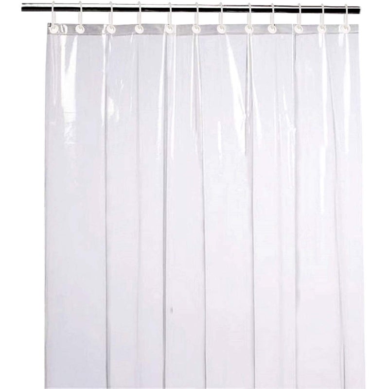 Kuber Industries Kuber Industries 30 MM PVC AC Curtain100 Water Proof Mold Mildew FreeEyelet Rings Quick Water ReleaseSize 9 Feet White - Image 2