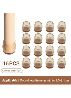 16 Pcs Chair Leg Floor Protectors for Hardwood Floors Round Silicone Covers to Protect Wood Tile Floors Felt Pads Furniture Leg Caps Non-Slip Reduce Noise