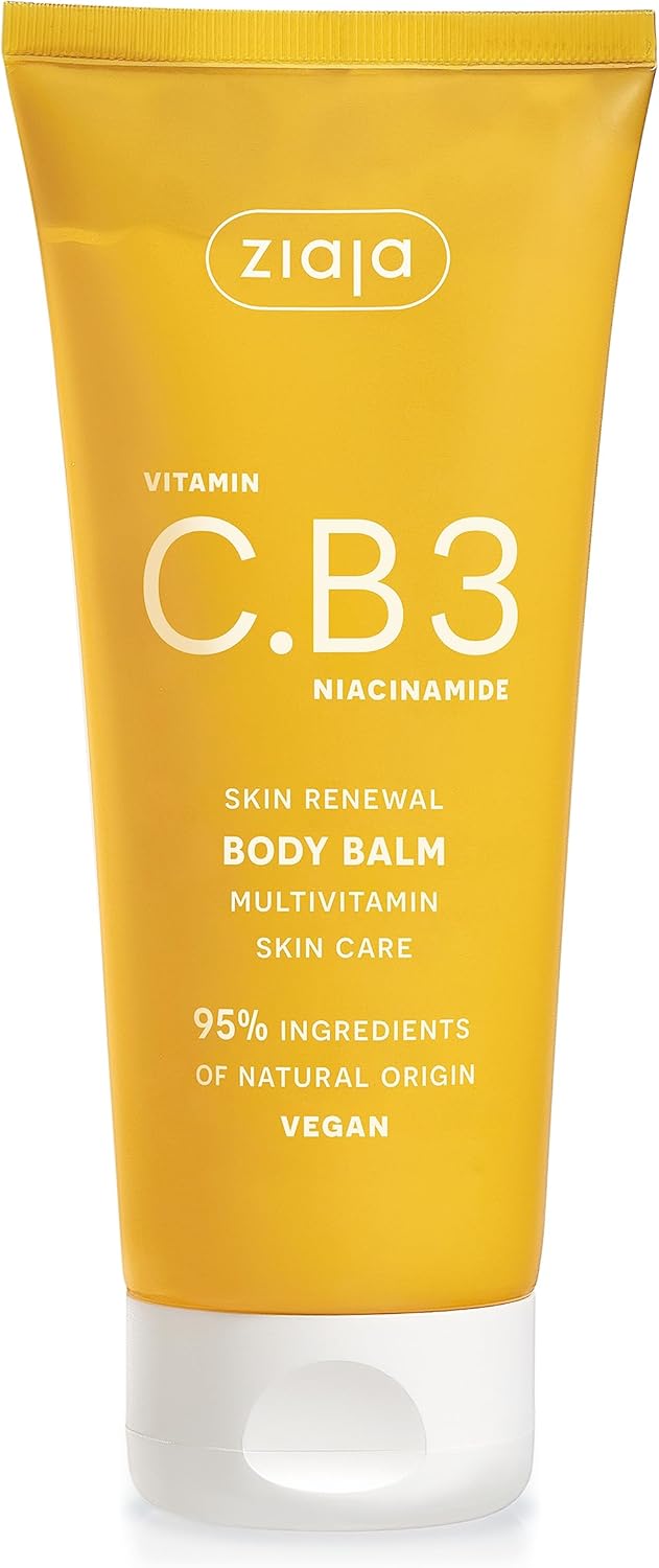Ziaja Vitamin C B3 Niacinamide Body Balm 200 ml Brightening Hydrating Lotion for Radiant Smooth Skin