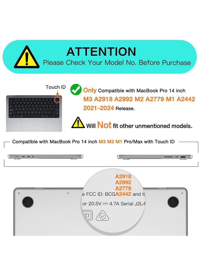Generic - Plastic Hard Shell Case Cover Compatible with MacBook Pro 14-Inch M4/M3/M2/M1 Pro/Max Chip with Touch ID, Model A3112/A3185/A3401/A2992/A2918/A2779/A2442 Release 2024/2023/2022/2021, Wine Red - Image 1