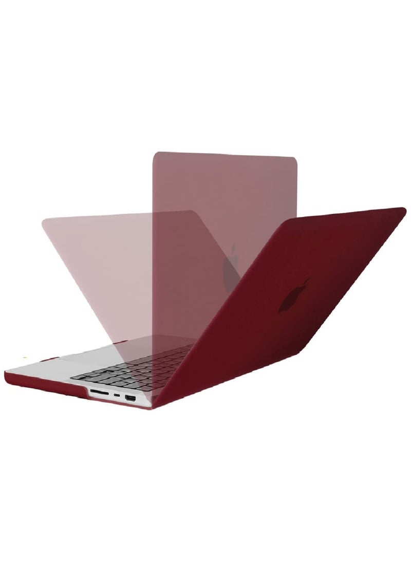 Generic - Plastic Hard Shell Case Cover Compatible with MacBook Pro 14-Inch M4/M3/M2/M1 Pro/Max Chip with Touch ID, Model A3112/A3185/A3401/A2992/A2918/A2779/A2442 Release 2024/2023/2022/2021, Wine Red - Image 1