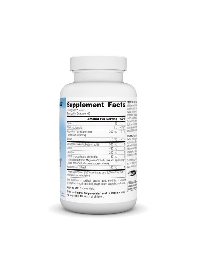 Source Naturals Theanine Serene with Relora, Calm Mind and Body* - 120 Tablets - Image 3