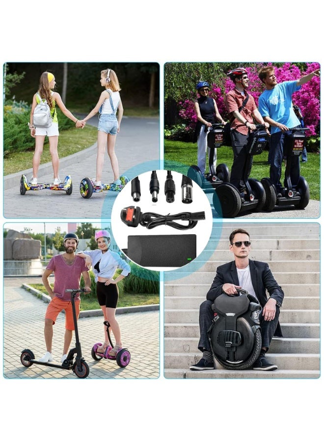 شاحن سكوتر كهربائي 42 فولت 2 أمبير سريع الشحن، مزود بـ 5 وصلات متعددة، مقاوم للماء مع حماية من الشحن الزائد، متوافق مع سكوتر شاومي M365 والعديد من السكوترات الكهربائية (مع مؤشر ضوئي) - Image 5