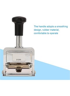 Generic Number Stamp - 12 Digit Self Inking Automatic Numbering Stamp, Clearly Coded Zinc Alloy Numbering Machine with Handle for Document Identification Number, Date, Serial Number, Tickets  - Image 3