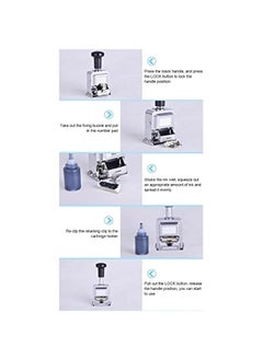 Generic Number Stamp - 12 Digit Self Inking Automatic Numbering Stamp, Clearly Coded Zinc Alloy Numbering Machine with Handle for Document Identification Number, Date, Serial Number, Tickets  - Image 4