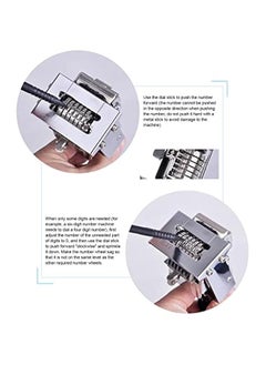 Generic Number Stamp - 12 Digit Self Inking Automatic Numbering Stamp, Clearly Coded Zinc Alloy Numbering Machine with Handle for Document Identification Number, Date, Serial Number, Tickets  - Image 5