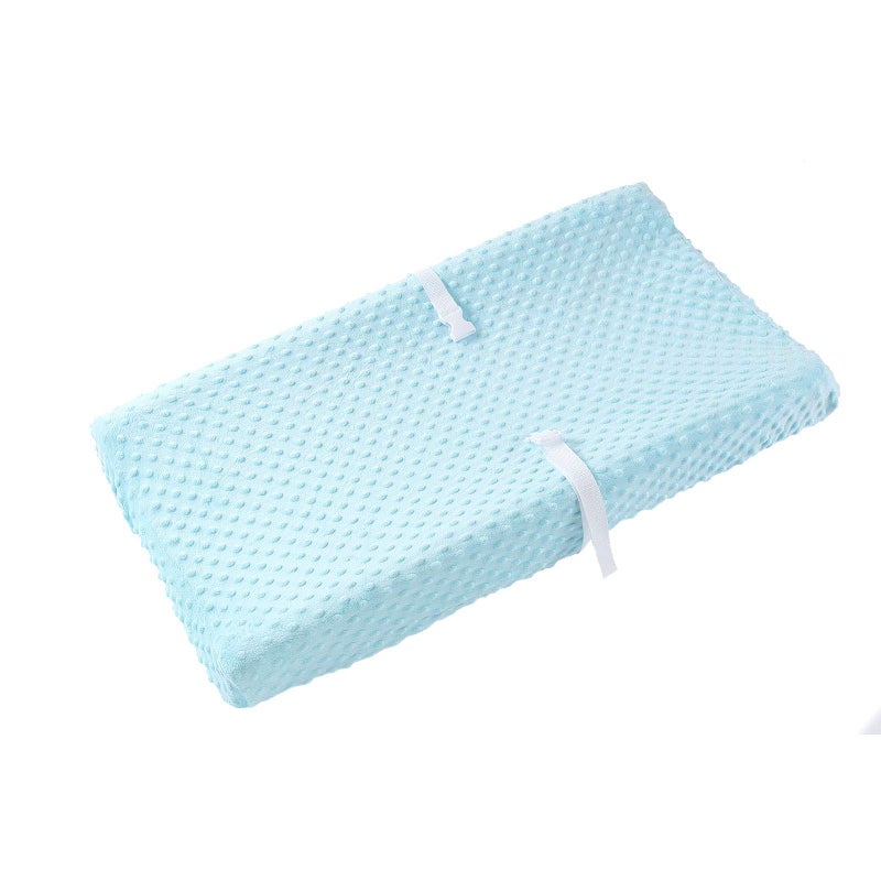 QUENESS Baby Changing Pad Cover Super Soft Plush Dot Diaper Changing Table Covers for Baby Girls and Boys Ultra Comfortable Safe for Babies Fit 3234 x 16 Pad SkyBlue 