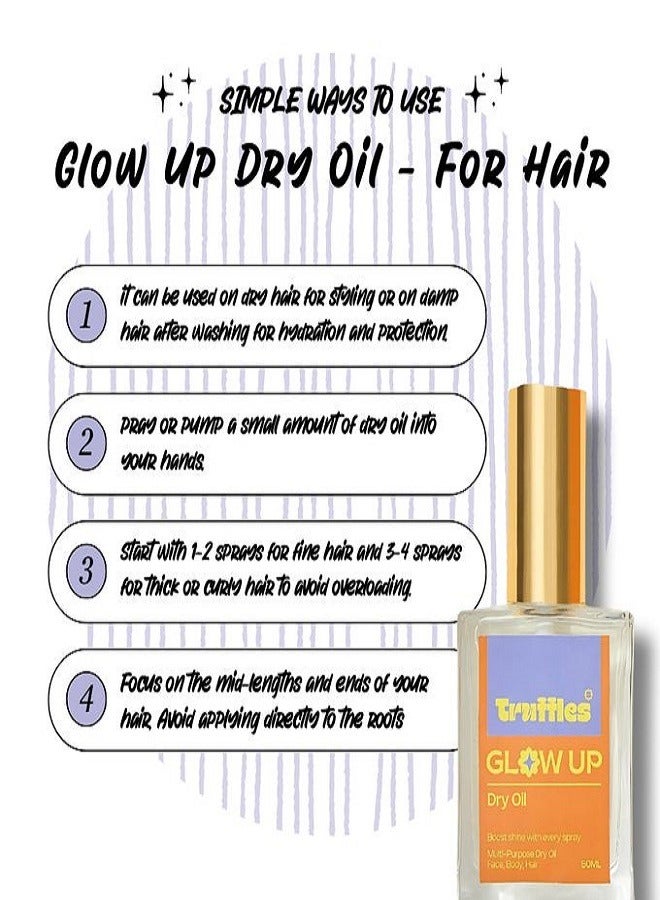 Truffles Glow Up Dry Oil for Face and Hair and Body With Vanilla Scent - Image 5