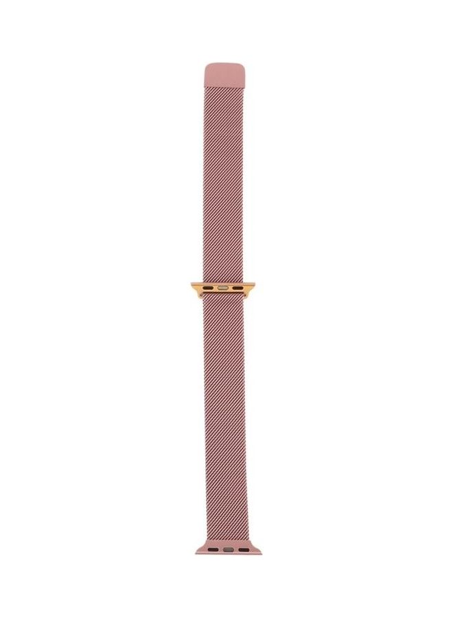 NIBEMINENT Replacement Strap Watchband For Apple Watch Series 6/SE/5/4/3/2/1 42 - 44mm Gold/Rose Gold - Image 4