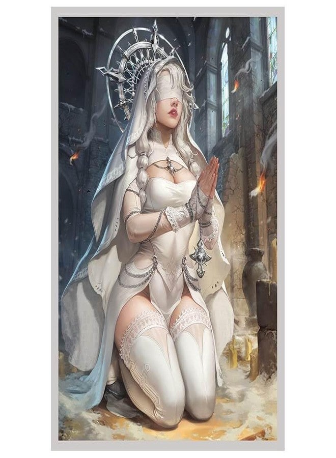 Fantasy North - Theresa - Ash-Shrine Maiden - 100 Textured Matte TCG Card Sleeves - Fits Magic MTG Commander Pokemon and Other Card Games - Playing Card Sleeves - Image 2