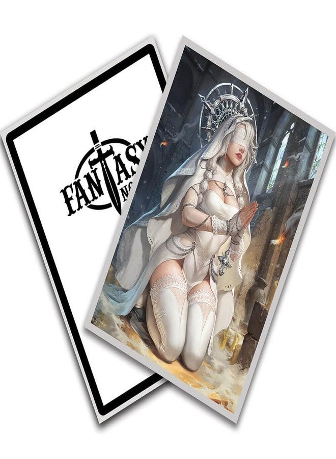 Fantasy North - Theresa - Ash-Shrine Maiden - 100 Textured Matte TCG Card Sleeves - Fits Magic MTG Commander Pokemon and Other Card Games - Playing Card Sleeves - Image 4