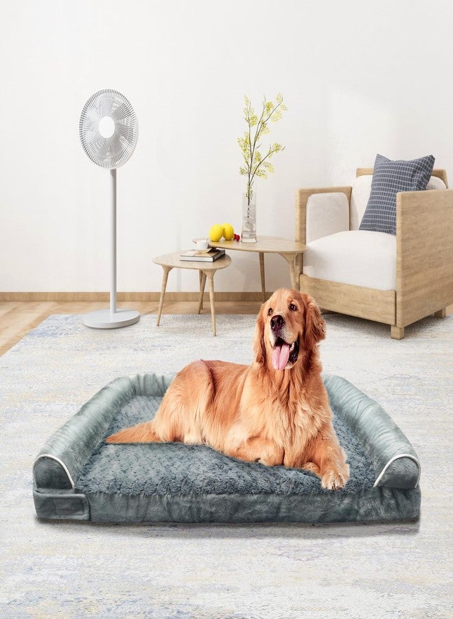 MODCART Orthopedic Dog Bed for Large Dog,Memory Foam XL Extra Large Cat Bed with Stickable Design Waterproof Pet Couch Bed with Washable Removable Cover(44 in,Darkgrey) - Image 1