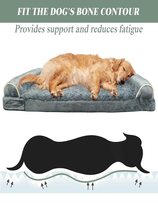 MODCART Orthopedic Dog Bed for Large Dog,Memory Foam XL Extra Large Cat Bed with Stickable Design Waterproof Pet Couch Bed with Washable Removable Cover(44 in,Darkgrey) - Image 3