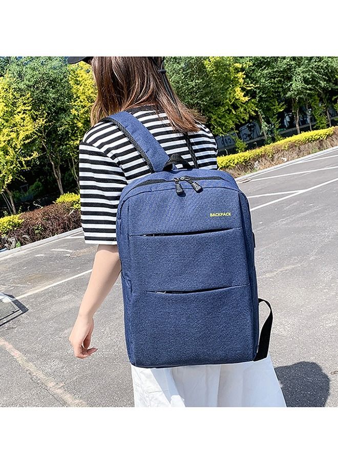 Unisex 3-Piece Nylon Waterproof with USB Charging Port Large Capacity Men‘s Business Backpack 15.6 Inch Laptop Bag for Travel Commute with One Shoulder Cross-body Bag and Pencil Case  - Image 3