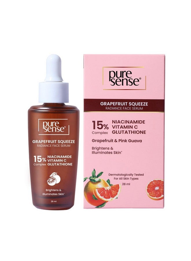 PureSense 15% Niacinamide, Vitamin C, Glutathione Radiant Face Serum With Grapefruit For Men And Women 28Ml - Image 1