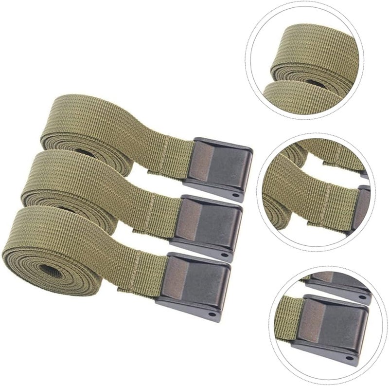 Heavy Duty Tie Down Straps Cam Buckle 400cm Military Green for Luggage and Camping - Image 4
