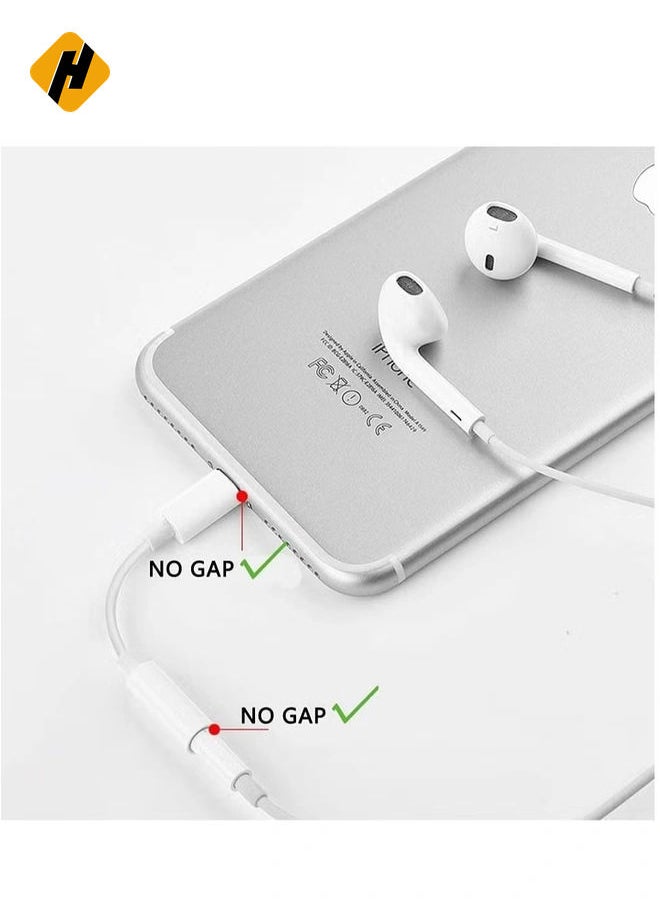 HuHa - Lightning Headphone Jack Adapter Dongle [ MFi Certified ] Earbuds Headphone Converter for Apple iPhone 12/12Pro/SE/11/Pro/Pro Max/XR/Xs/Xs Max/X/8/7,Music Control,Calling&Siri Supported - Image 1