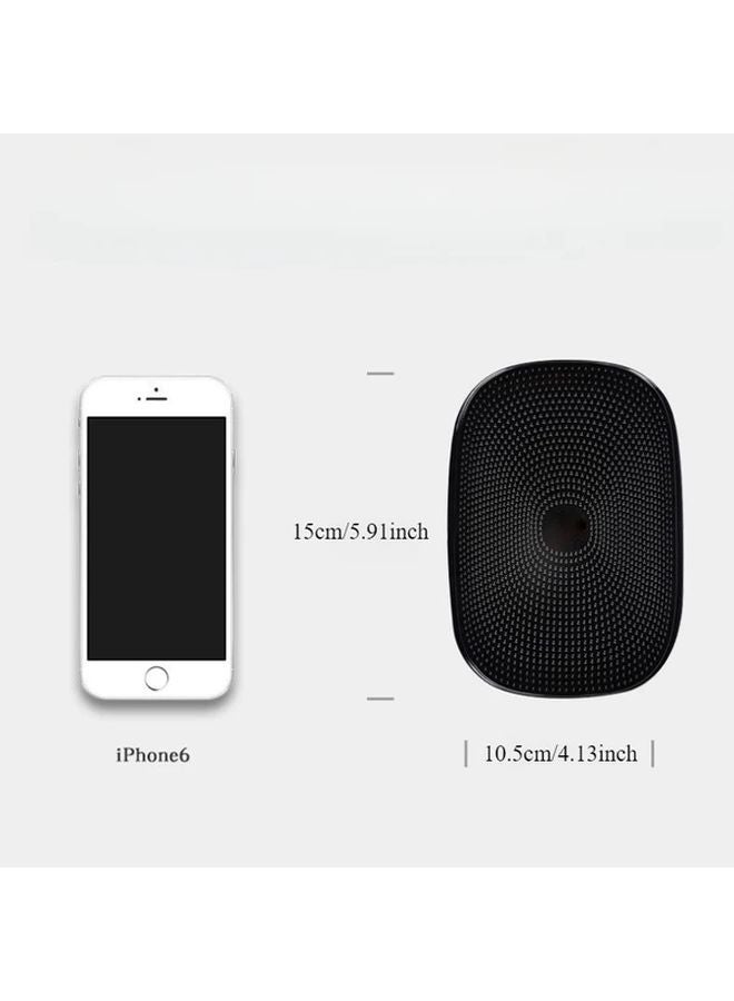 حصيرة لوحة القيادة السوداء المضادة للانزلاق للهاتف والملاحة والعملات المعدنية بمطاط لاصق - Image 4