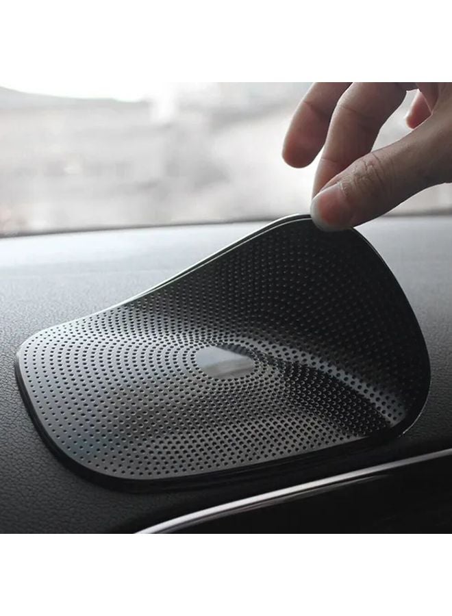 حصيرة لوحة القيادة السوداء المضادة للانزلاق للهاتف والملاحة والعملات المعدنية بمطاط لاصق - Image 2
