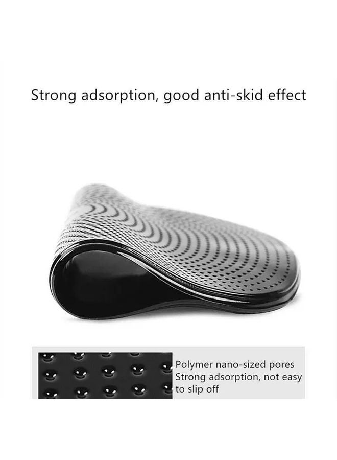 حصيرة لوحة القيادة السوداء المضادة للانزلاق للهاتف والملاحة والعملات المعدنية بمطاط لاصق - Image 5