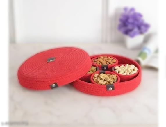 Feel Good Impression Home Decor Small Box Rope Storage Book Shelf Jute Planter Basket Toy Gift Hamper Baby Tray Bucket Organizer for Living Room Kitchen washroom  - Image 3