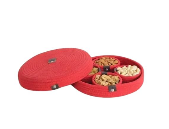 Feel Good Impression Home Decor Small Box Rope Storage Book Shelf Jute Planter Basket Toy Gift Hamper Baby Tray Bucket Organizer for Living Room Kitchen washroom  - Image 1