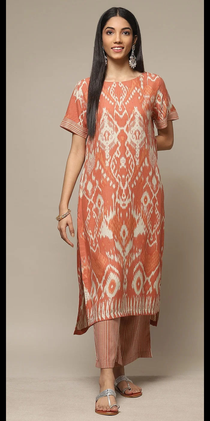 بيبا مجموعة LIVA البرتقالية المطبوعة بقطعتين