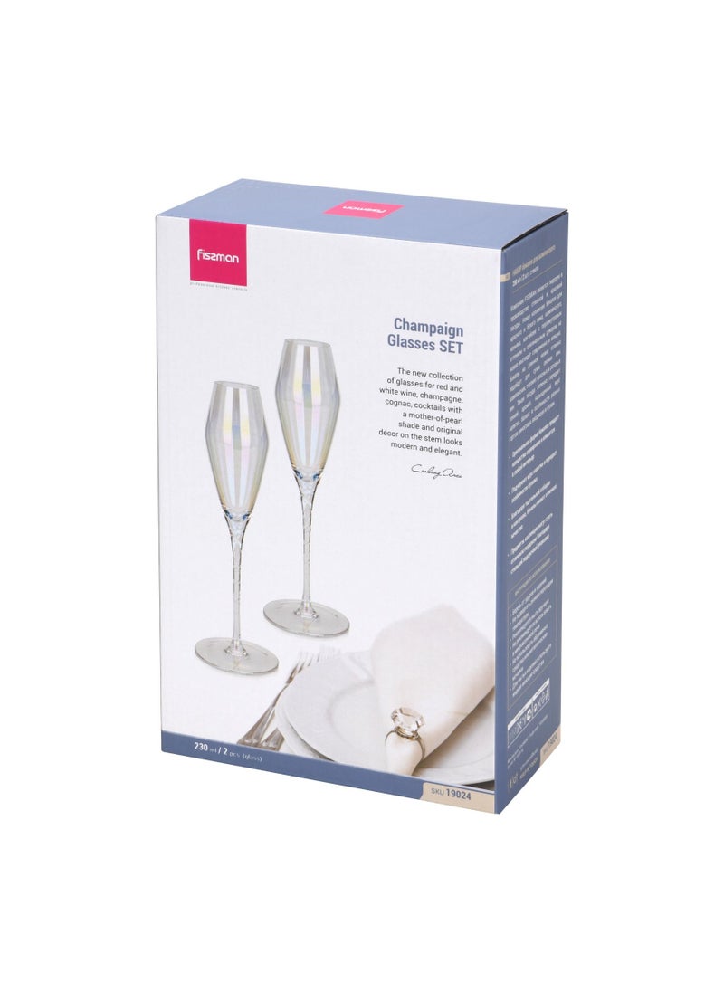 Fissman Champagne Glass Set of 230ml/2pcs  - Image 4