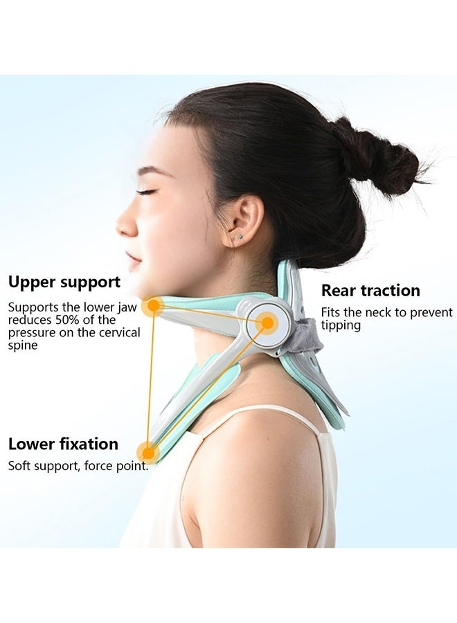 Sweet Life 360°Adjustable Neck Brace for Neck Pain and Support, Cervical Neck Traction Device for Home Use, Neck Stretcher Neck Decompression Devices for Forward Head Posture Correction, Green - Image 3