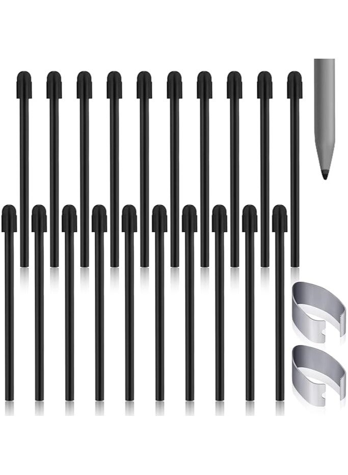 Green Tiger 20 Pcs Marker Pen Tips Nibs for Remarkable 2 Stylus Pen Replacement Soft Nibs Tips, Black - Image 1