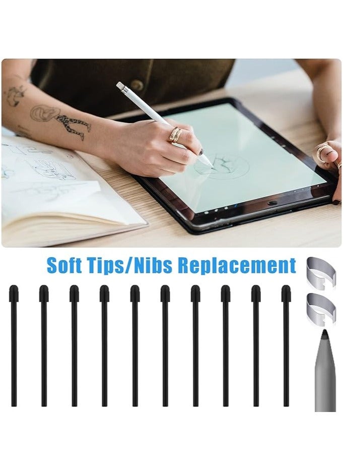 Green Tiger 20 Pcs Marker Pen Tips Nibs for Remarkable 2 Stylus Pen Replacement Soft Nibs Tips, Black - Image 3