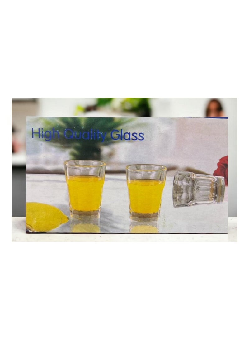 Set of 6 clear shot glasses, 50 ml 