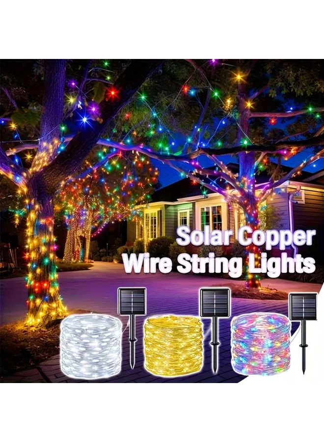 Multicolored 300LED 32m Solar Fairy Lights Outdoor 8 Modes Weatherproof Garden Decor - Image 4