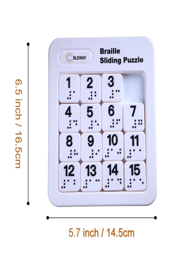 BLEWAY Braille Sliding Magnetic Puzzle, Classic Number Brain Teaser for the Blind and Sighted, Arrange Numbers in Order, Accessible Game for Blind (Number) - Image 5