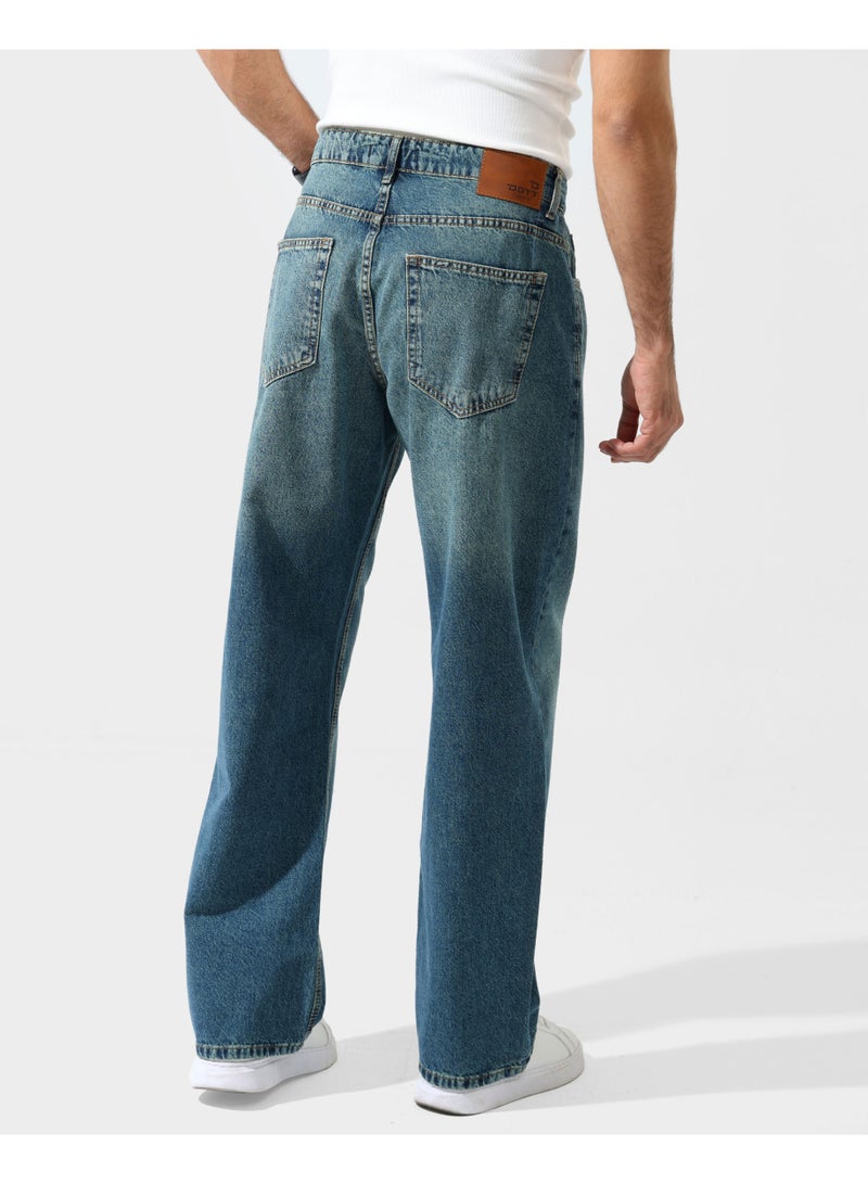 دوت بنطلون جينز بقصة فضفاضة - Image 4