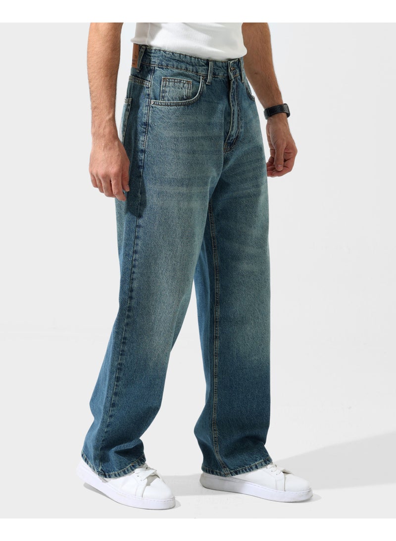 دوت بنطلون جينز بقصة فضفاضة - Image 2