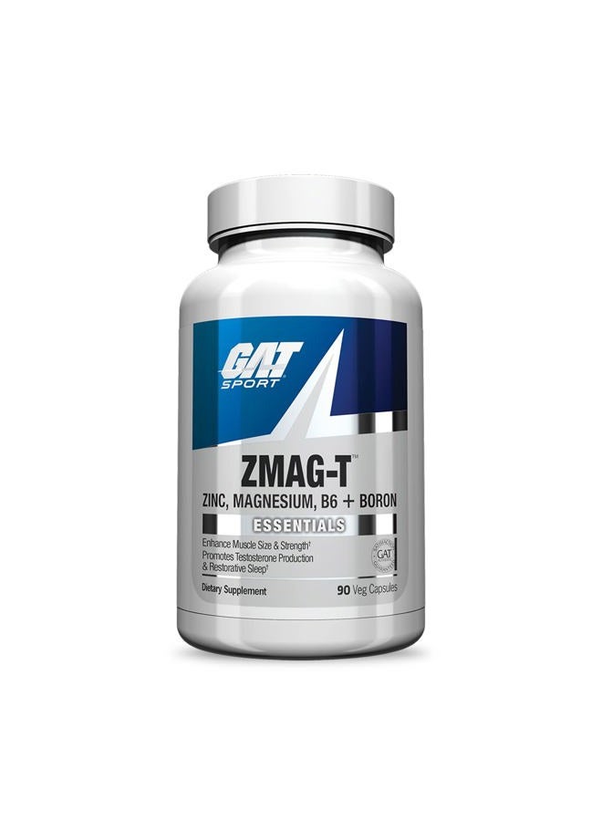 GAT SPORT GAT Sport Essentials ZMAG-T Zinc, Magnesium, B6 + Boron, 90 Veg Capsules - Image 1