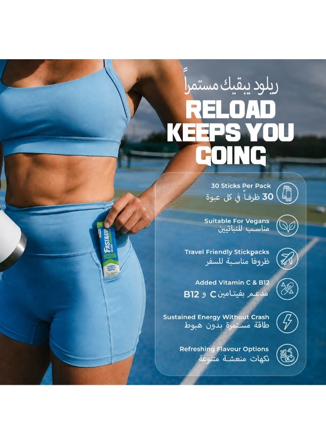 FAST&UP Reload - Zero Sugar Instant Hydration Sticks - Kiwi Berry Flavour - Pack of 30 - Image 4
