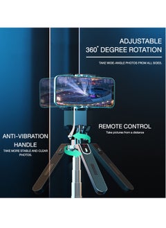 Generic Selfie Stick with Light,Long Selfie Stick with Tripod Stand,Bluetooth Mobile Selfie Stick for Mobile Phone,1.8 m, Makeup,Selfie,Vlogging,Youtube,Live,Iphone , P180  - Image 5