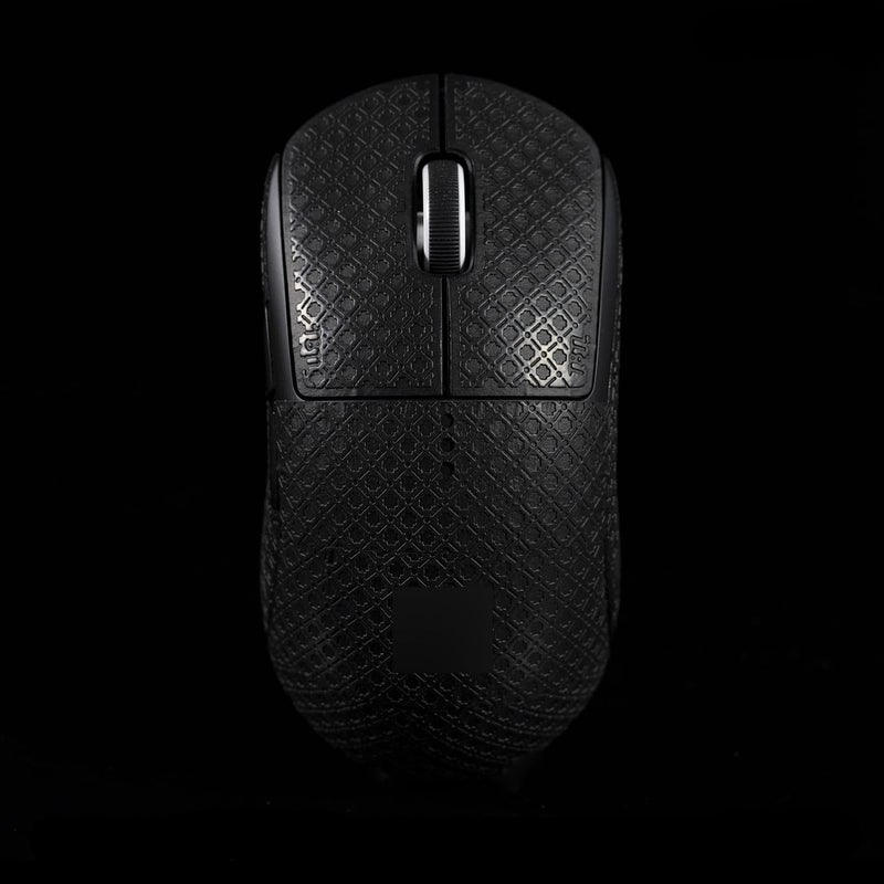 Hokeyio شريط grip مضاد للانزلاق من هوكييو لجهاز Logitech G Pro X Superlight 1 و 2 | أغطية ماوس جلدية مقطوعة مسبقًا | امتصاص العرق وسهولة التركيب تغطية كاملة سوداء بسماكة 0.3 مم - Image 1