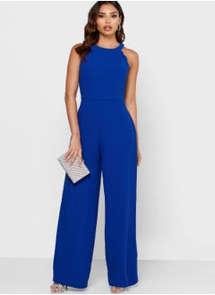 Adrianna Papell Scallop Detail Halter Neck Jumpsuit  - Image 4