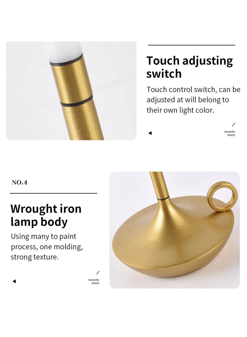 AROAQ Rechargeable Wireless Touch Table Lamp for Bedroom USB-C Desk Lamp Camping Candle Creative Lamp - Image 3