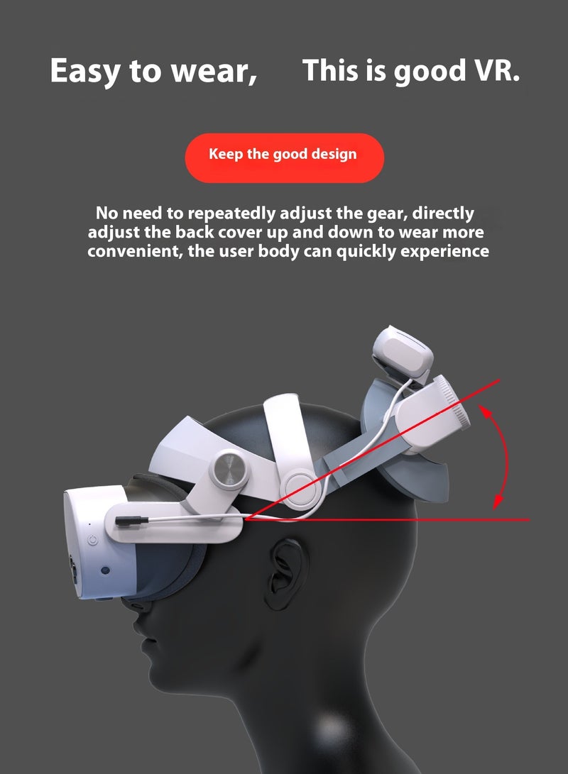 VR Headset Dual Power Bank for Meta Quest 3/3S, 10000mAh Battery, Portable with 3-Color Cool Lights, Scientific Sponge Pressure Relief for Enhanced Comfort, Magnetic Mount  Self-Lock Charging Dock - Image 3