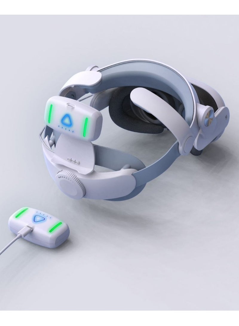 VR Headset Dual Power Bank for Meta Quest 3/3S, 10000mAh Battery, Portable with 3-Color Cool Lights, Scientific Sponge Pressure Relief for Enhanced Comfort, Magnetic Mount  Self-Lock Charging Dock - Image 1