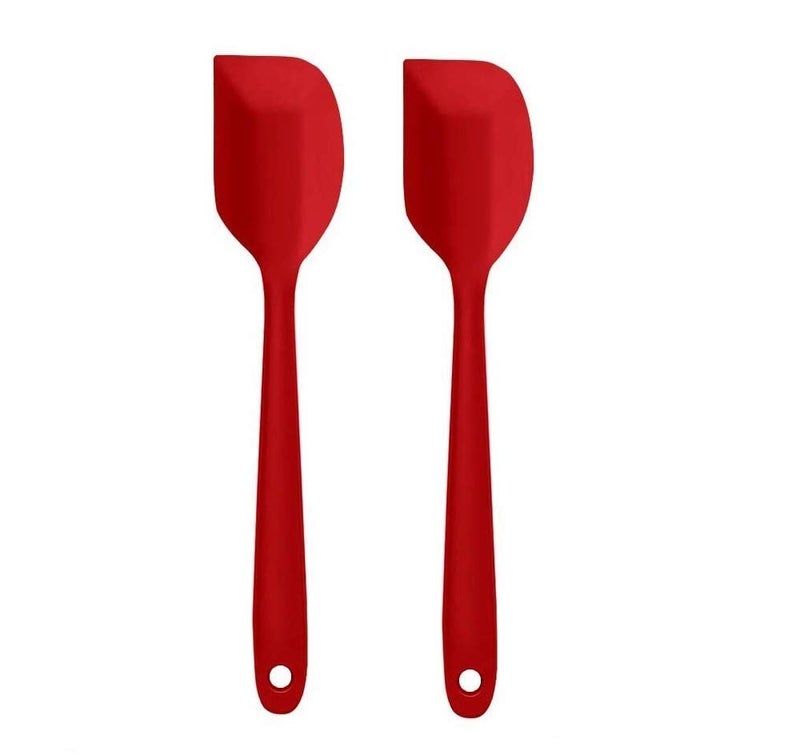 P-Plus International Silicone Non-Stick Heat Resistant Kitchen Utensil| Spatula Big 27cm |Pack of 2 RED - Image 1