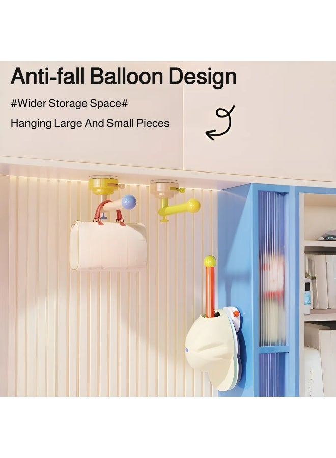 منظم خطافات شفط دوبامين بدون حفر رف تخزين دوار قابل للتمديد بشكل L حامل حائط قابل للإزالة متعدد الاستخدامات للحمام لربطات الشعر والعصابات والمناشف - Image 4