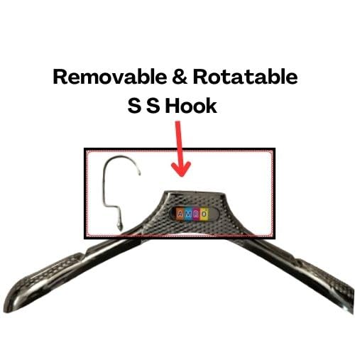 AMRO Beautility Needs Amro Hanger for Wardrobe Plastic Cloth Hanger Coat Hanger Jacket Hanger Shirt Hangfer Dress Hanger ColorDark Grey Set of 3 - Image 5