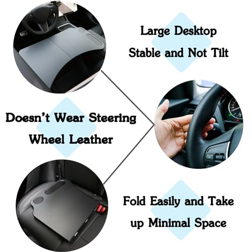 EVFITUS for Tesla Model Y 3 Cybertruck Food Tray Desk for Laptop Foldable Car Table for Eating Travel Multipurpose Tray for Driver Accessories - Image 4